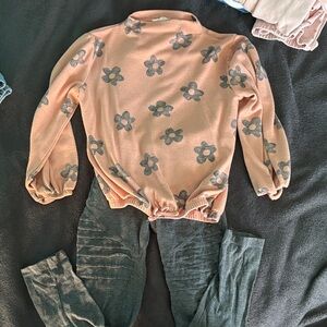 Jessica Simpson Peach and Gray Kids Top